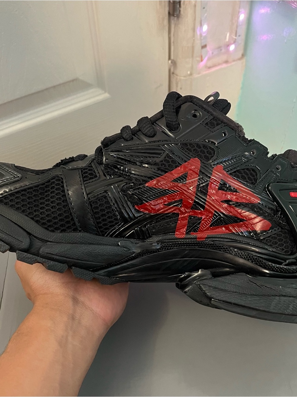 Balenciaga Red Graffiti Sneakers - Picture 12 of 12